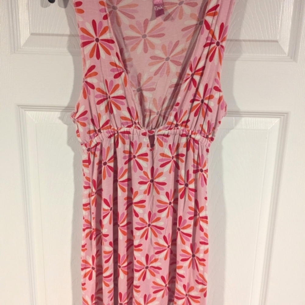 Victoria's Secret Pink Floral Sleeveless Nightgown/cover-up